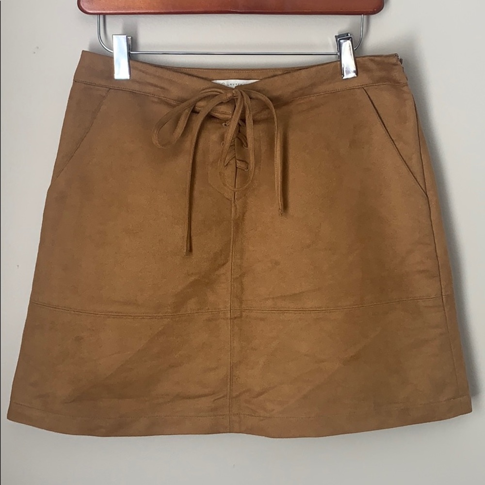 Faux Suede Mini Skirt
